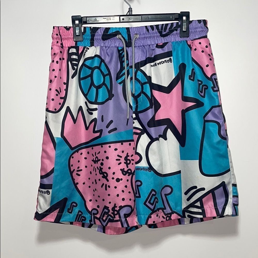 Colorful Graphic Print swimming trunks